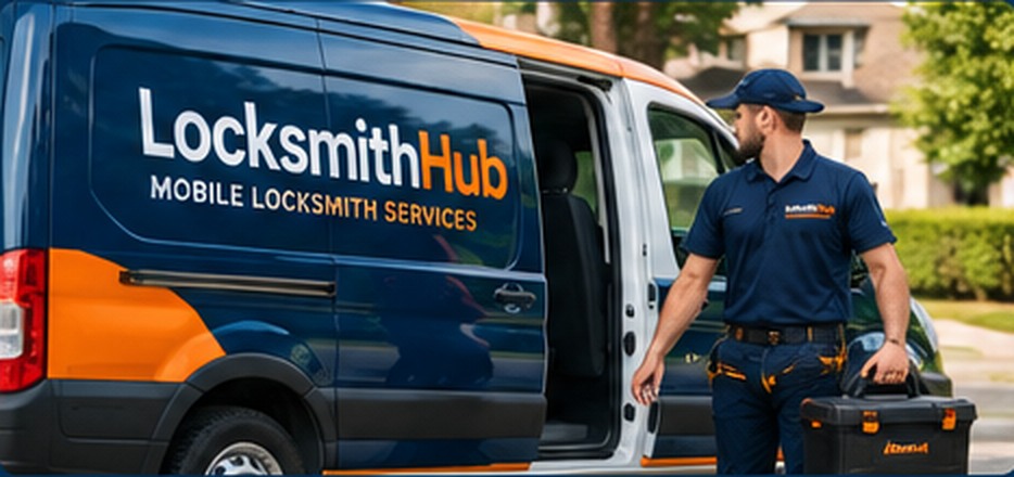LocksmithHub branded mobile locksmith service van